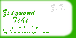 zsigmond tihi business card